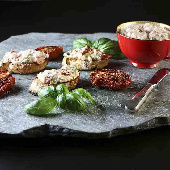 Roasted Tomato & Burrata Bruschetta