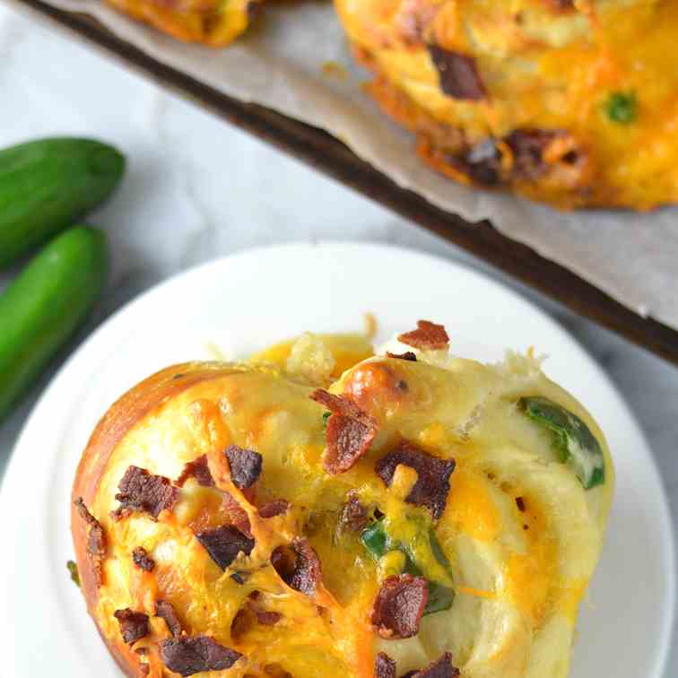 Bacon and Cheddar Stuffed Jalapeno Pretzel