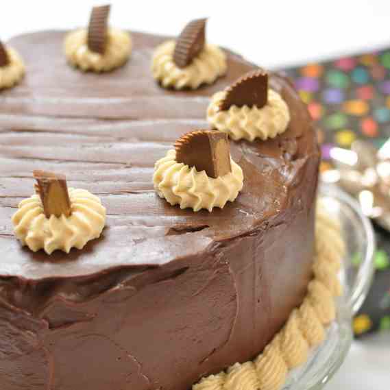 Chocolate Peanut Butter Layer Cake