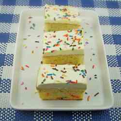 Rainbow Sprinkle Cake Slices