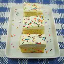 Rainbow Sprinkle Cake Slices