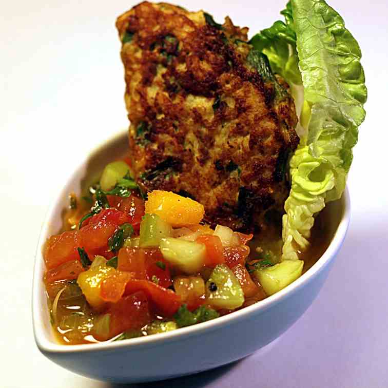 Lettuce cup with minced Pork croquettes