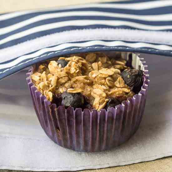 Baked Blueberry Oatmeal Cups