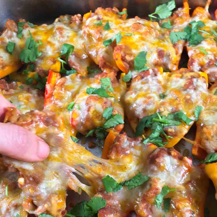 Taco-Stuffed Mini Bell Peppers