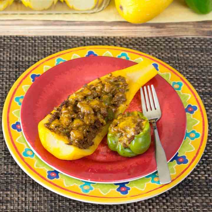 Taco Stuffed Squash and Peppers