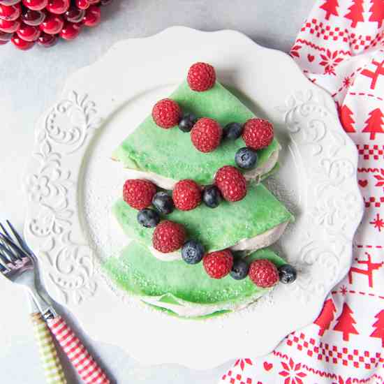 Christmas Tree Crepes