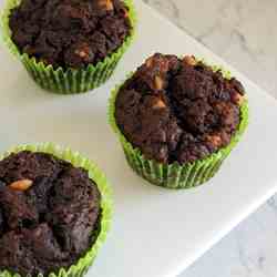Chocolate Muffins with Peanut Butter Chips