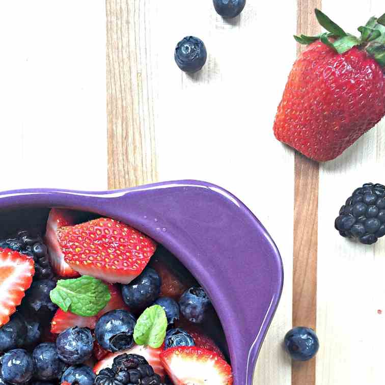 Mint Triple Berry Fruit Salad