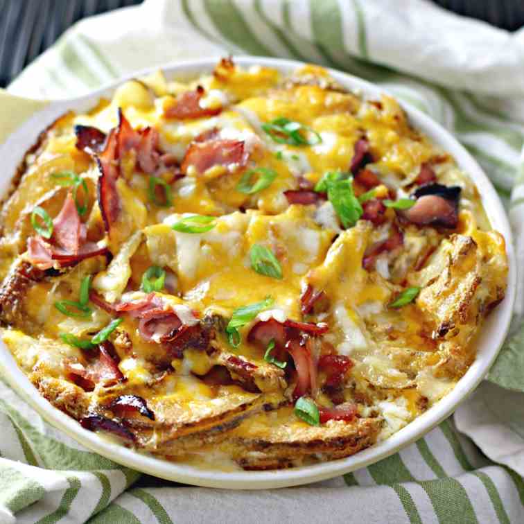 Cheesy Scalloped Potatoes - Ham