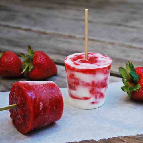 Strawberry-Rhubarb Creamsicles