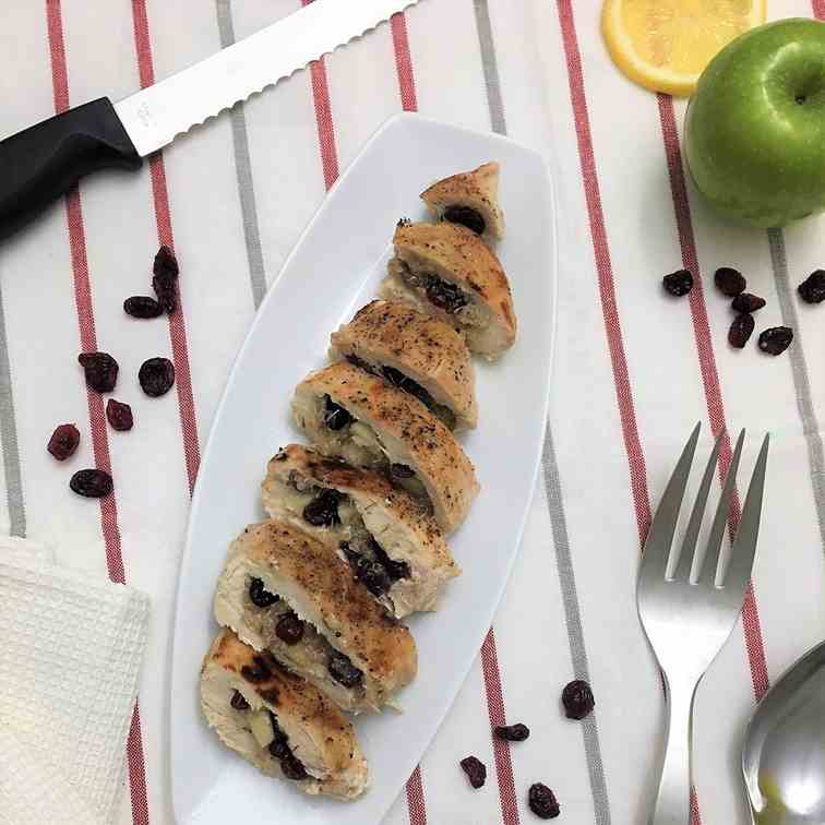 Apple Cranberry Chicken Breast Rolls