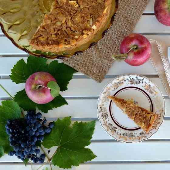 Apple Pear Bread Pudding