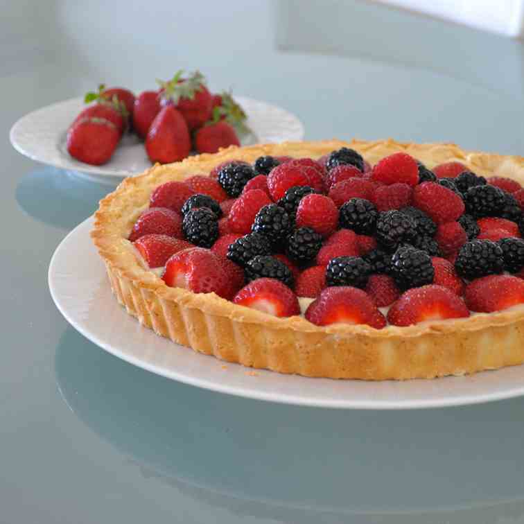 Custard Filled Fruit Tart