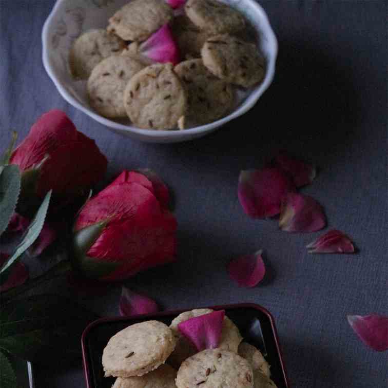 Eggless cumin cookies