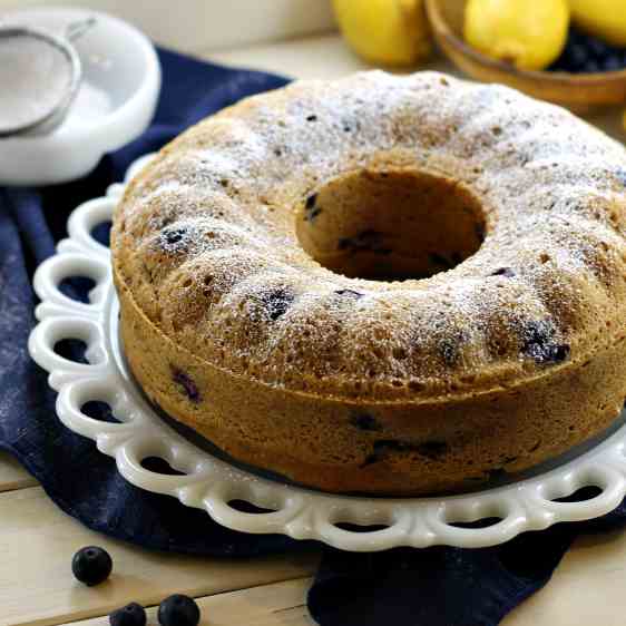 Mom’s Favorite Moist Lemon Blueberry Cake