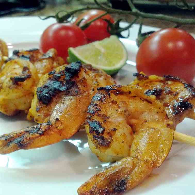 Tangy and Spicy Grilled Shrimp Kabobs