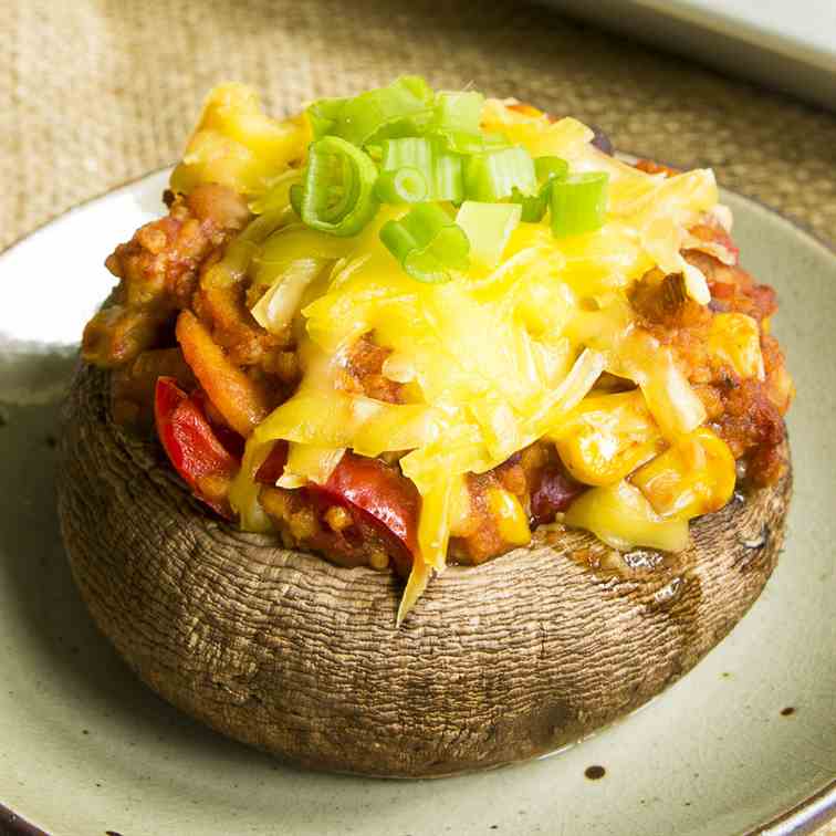 Vegan Stuffed Portobello Mushrooms