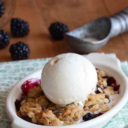 Blackberry Crisp for One