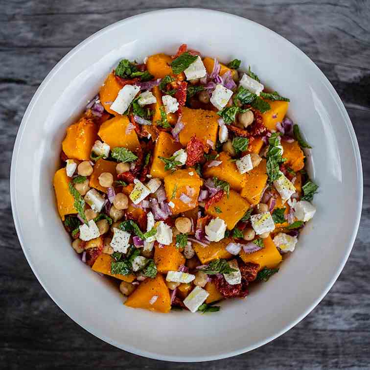 Pumpkin, Chickpea - Sundried Tomato Salad