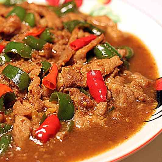 Taucu sliced pork with chilli