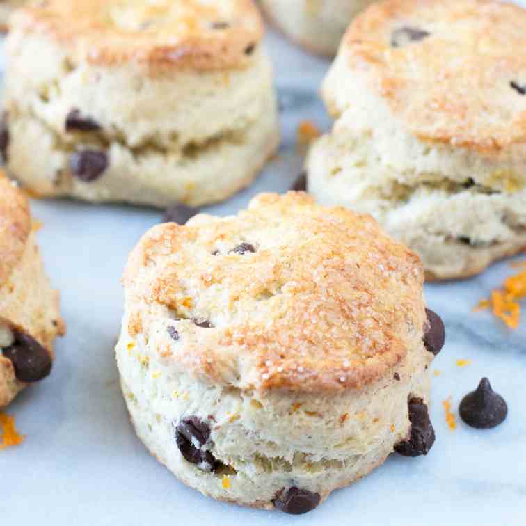 Orange Dark Chocolate Chip Scones