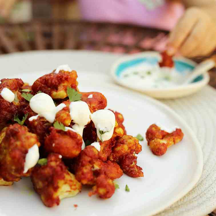 Crispy Battered Turmeric Cauliflower