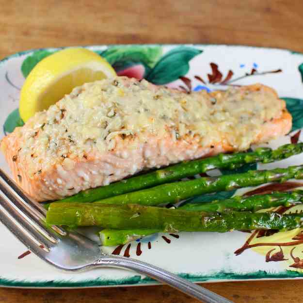 Easy Lemon Parmesan Baked Salmon