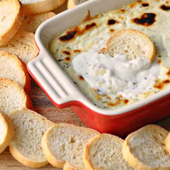 Baked Ricotta Dip with Garlic & Herbs