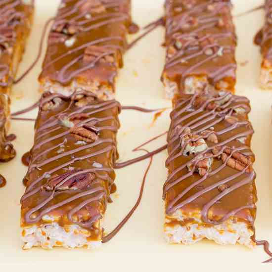 Caramel Krispie Bars