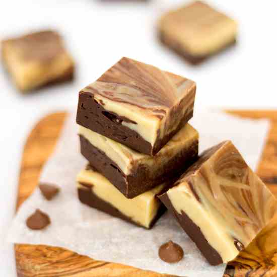 Peanut Butter - Chocolate Swirl Fudge