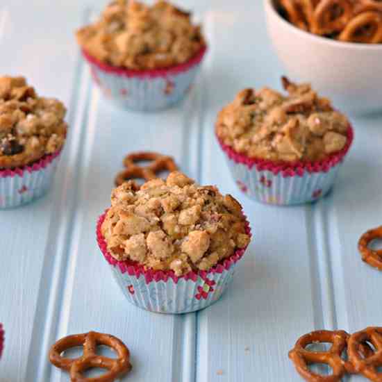 Pretzel Muffins with Chocolate Chips