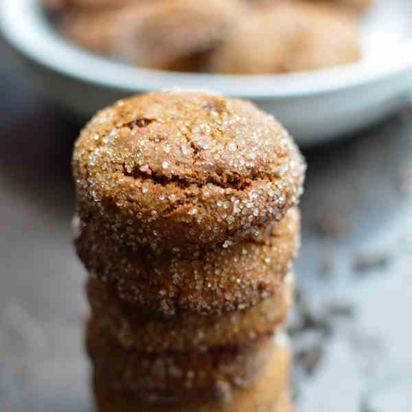 Chewy Gingery Molasses Cookies