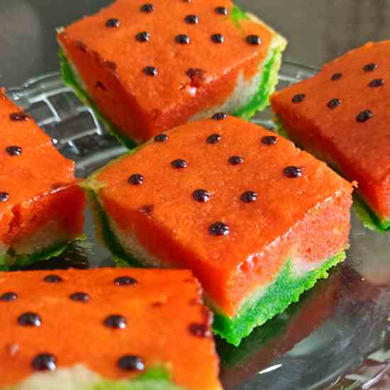 Watermelon Cake Bites