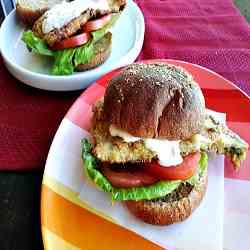 Pan fried trout sandwich