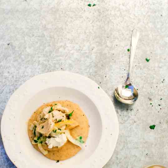 Orange and Leek Pan Fried Chicken 