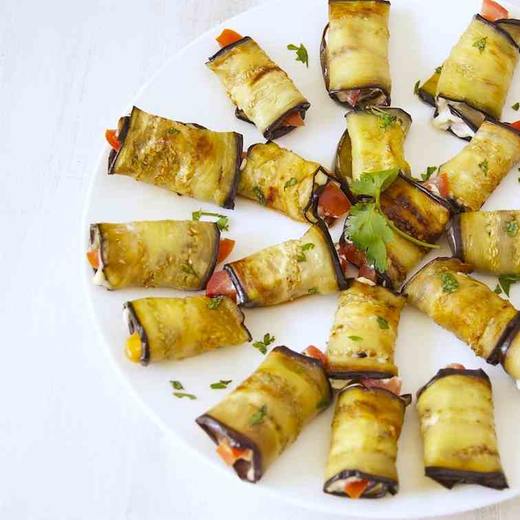 Veggie eggplant rolls 