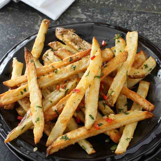 Baked French Fries w/Chiles & Cilantro
