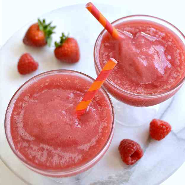 Frozen Strawberry Rose Slushie