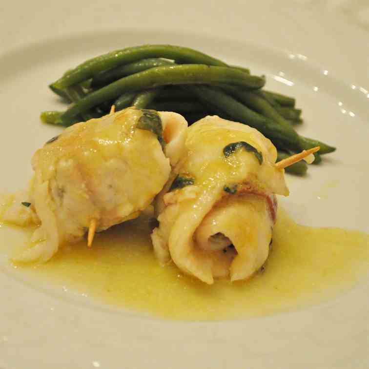 Rolled Sole Fillets with Prosciutto