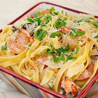 Shrimp & Lobster Artichoke Alfredo