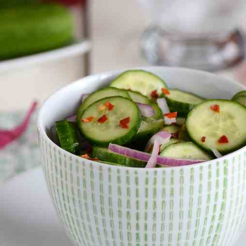 Sweet & Spicy Cucumber Salad