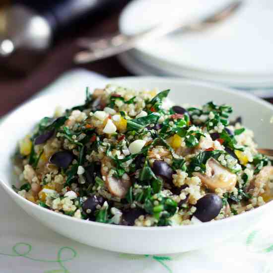 Kalamata Collard Quinoa Salad