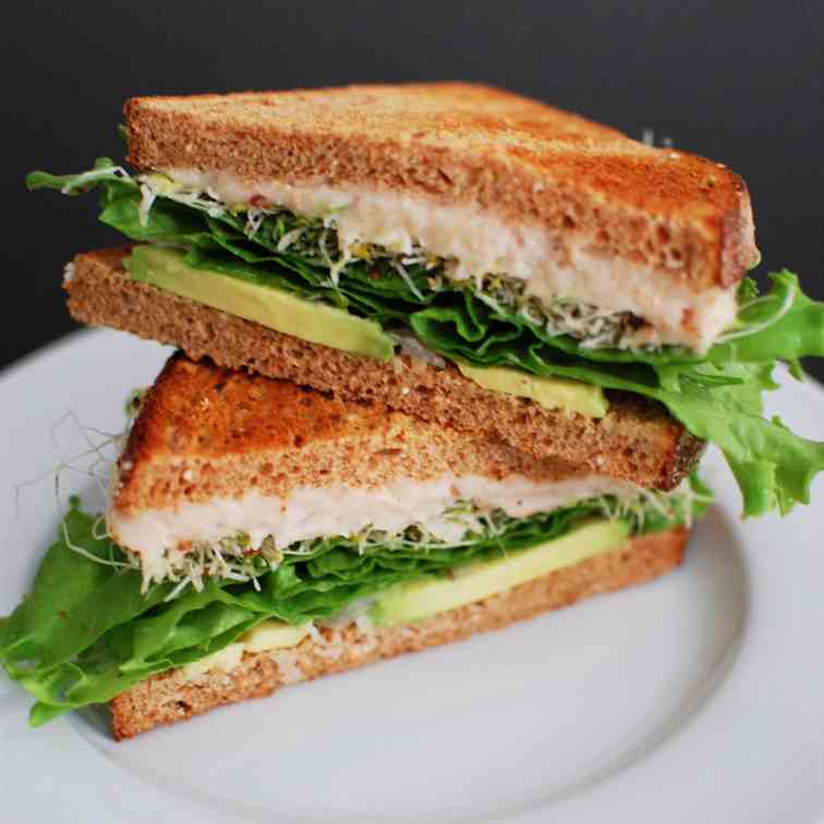 White Bean and Avocado Sandwich