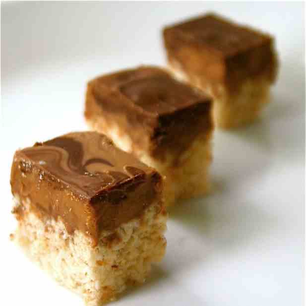 PB Cup Rice Krisipe Bars