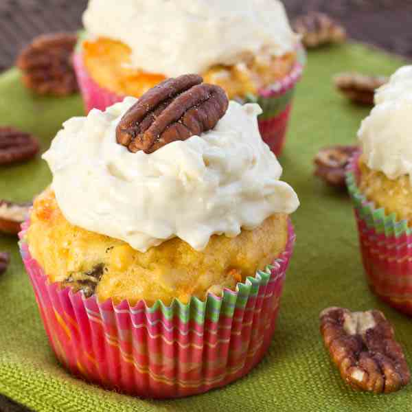 Carrot Oatmeal Raisin Cupcakes