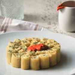 Pasta stuffed with brandade