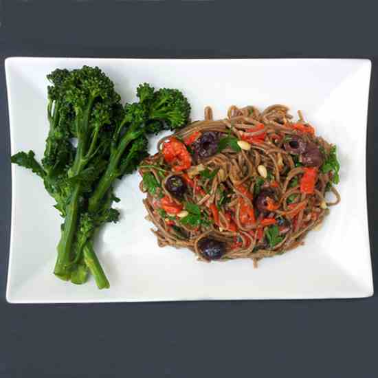 Purple Sprouting Broccoli Soba Noodle 