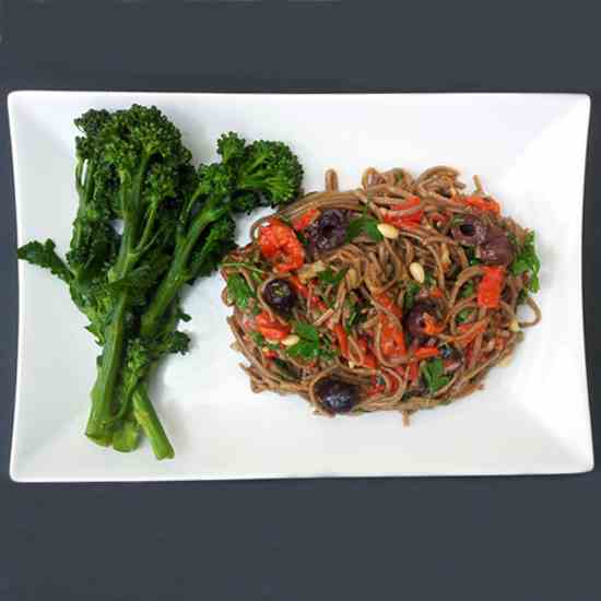 Purple Sprouting Broccoli Soba Noodle