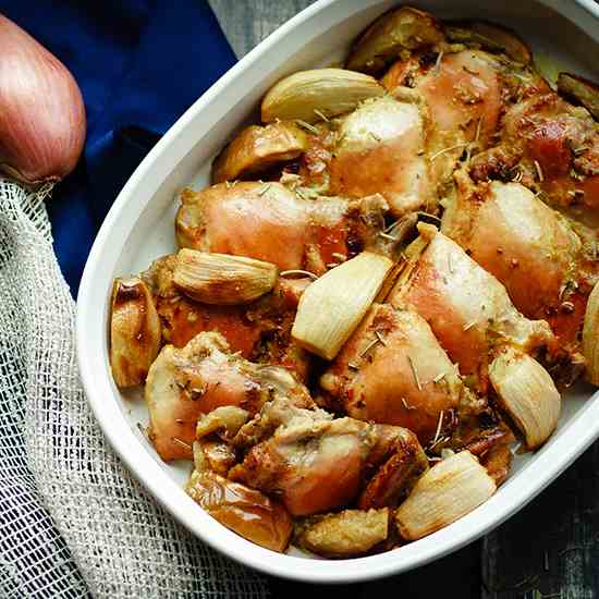 Baked Rosemary Chicken with Apples