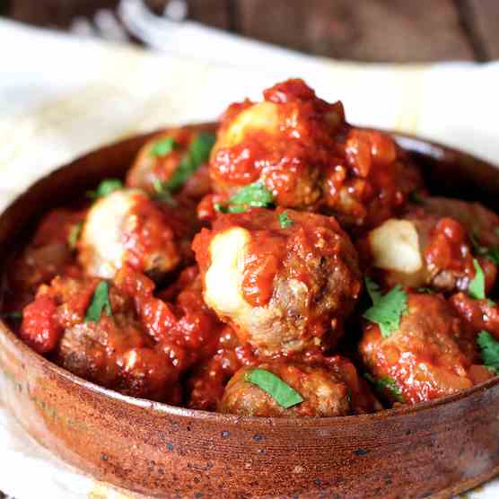 Pepper Jack Stuffed Meatballs